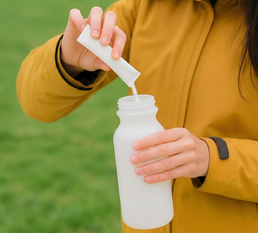 Person enjoying wellness routine